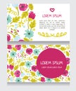 Beautiful floral business card Royalty Free Stock Photo