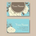 Beautiful floral business card Royalty Free Stock Photo