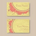 Beautiful floral business card Royalty Free Stock Photo