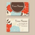 Beautiful floral business card Royalty Free Stock Photo
