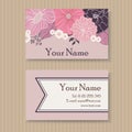 Beautiful floral business card Royalty Free Stock Photo