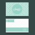 Beautiful floral business card or visiting card design. Royalty Free Stock Photo