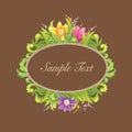 Beautiful floral circle design Royalty Free Stock Photo