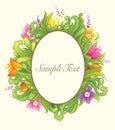 Beautiful floral circle design Royalty Free Stock Photo