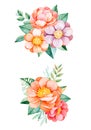 Beautiful floral collection with peony,flowers,leaves,flowers,branches