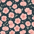 beautiful floral flower seamless pattern background for premium ai generated