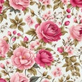 beautiful floral flower seamless pattern background for premium ai generated