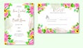 Beautiful floral frame for wedding invitation and rsvp card Royalty Free Stock Photo