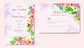 Beautiful floral frame for wedding invitation and rsvp card Royalty Free Stock Photo