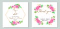Beautiful floral frame for wedding invitation and thank you card Royalty Free Stock Photo