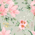 Hand drawn watercolor romantic floral seamless pattern Royalty Free Stock Photo