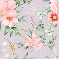 Hand drawn watercolor romantic floral seamless pattern Royalty Free Stock Photo