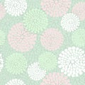 Beautiful floral pattern in pink and mint color,