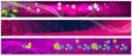 Beautiful floral web banners Royalty Free Stock Photo