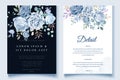 Beautiful floral wedding invitation template