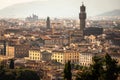 Beautiful Florence sunset city skyline Royalty Free Stock Photo