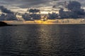 Beautiful Florida gulf coast sunset after an evening thunderstorm Royalty Free Stock Photo