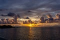 Beautiful Florida gulf coast sunset after an evening thunderstorm Royalty Free Stock Photo