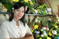 Beautiful florist at work Royalty Free Stock Photo