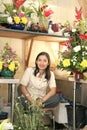 Beautiful florist at work Royalty Free Stock Photo