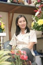 Beautiful florist at work Royalty Free Stock Photo