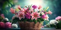 Beautiful Flower Basket Royalty Free Stock Photo