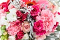 Beautiful flower bouquet centerpiece with colorful vaierity Royalty Free Stock Photo