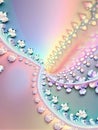 Beautiful flower fractal on a pastel background spiraling out from the center Royalty Free Stock Photo