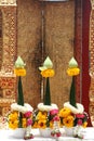 Beautiful flower garlands for Buddhist worship