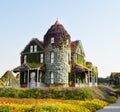 Beautiful flower house. Dubai Flower garden. Dubai tourism