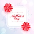 Beautiful flower mothers day greeting card for social media