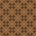 Beautiful flower motif on Jepara batik design with simple brown color design