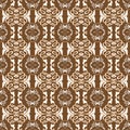 Beautiful flower motifs for traditional batik clothes with smooth brown color design