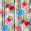 Beautiful flower pattern, floral colorful seamless allover design,watercolor Textile Design.wallpaper fabric print with background Royalty Free Stock Photo