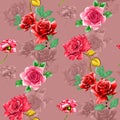 Beautiful flower pattern, floral seamless allover design,watercolor flower. Textile Design.wallpaper fabric print with background Royalty Free Stock Photo