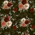 Beautiful Flower Pattern, Floral Seamless Digital Design,Watercolor Textile Allover Abstract Design.Wallpaper On Background