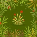 Beautiful flowers trees natural in autumn with foliate pattern abstract background wallpaper decoration vector illustration Royalty Free Stock Photo