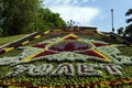 Beautiful flowerbed calendar in Pyatigorsk