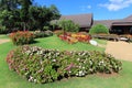 Beautiful flowerbeds garden