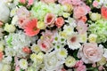 Beautiful flowers background and texture for wedding scene