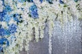 Beautiful flowers background for wedding scene Royalty Free Stock Photo