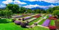 Villa Taranto with beautiful gardens.Lago Maggiore. Royalty Free Stock Photo