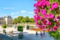 Beautiful flowers at the Luxembourg Garden in Paris