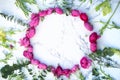 Beautiful flowers ranunculus on the marmor background