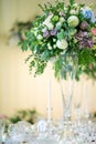 Beautiful flowers on the table event party or wedding reception Royalty Free Stock Photo