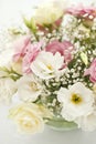 Beautiful flowers on table in wedding day Royalty Free Stock Photo