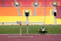 Beautiful flowers on the track stadium. Royalty Free Stock Photo