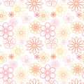 Beautiful flowers vector flora seamless