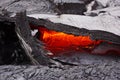 Flowing lava in Hawaii Royalty Free Stock Photo