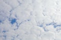 Beautiful fluffy white clouds or Altocumulus with blue sky and Sunlight, Nature background Royalty Free Stock Photo